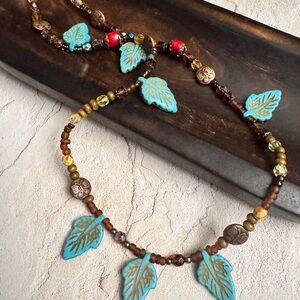 Turquoise Leaf Necklace